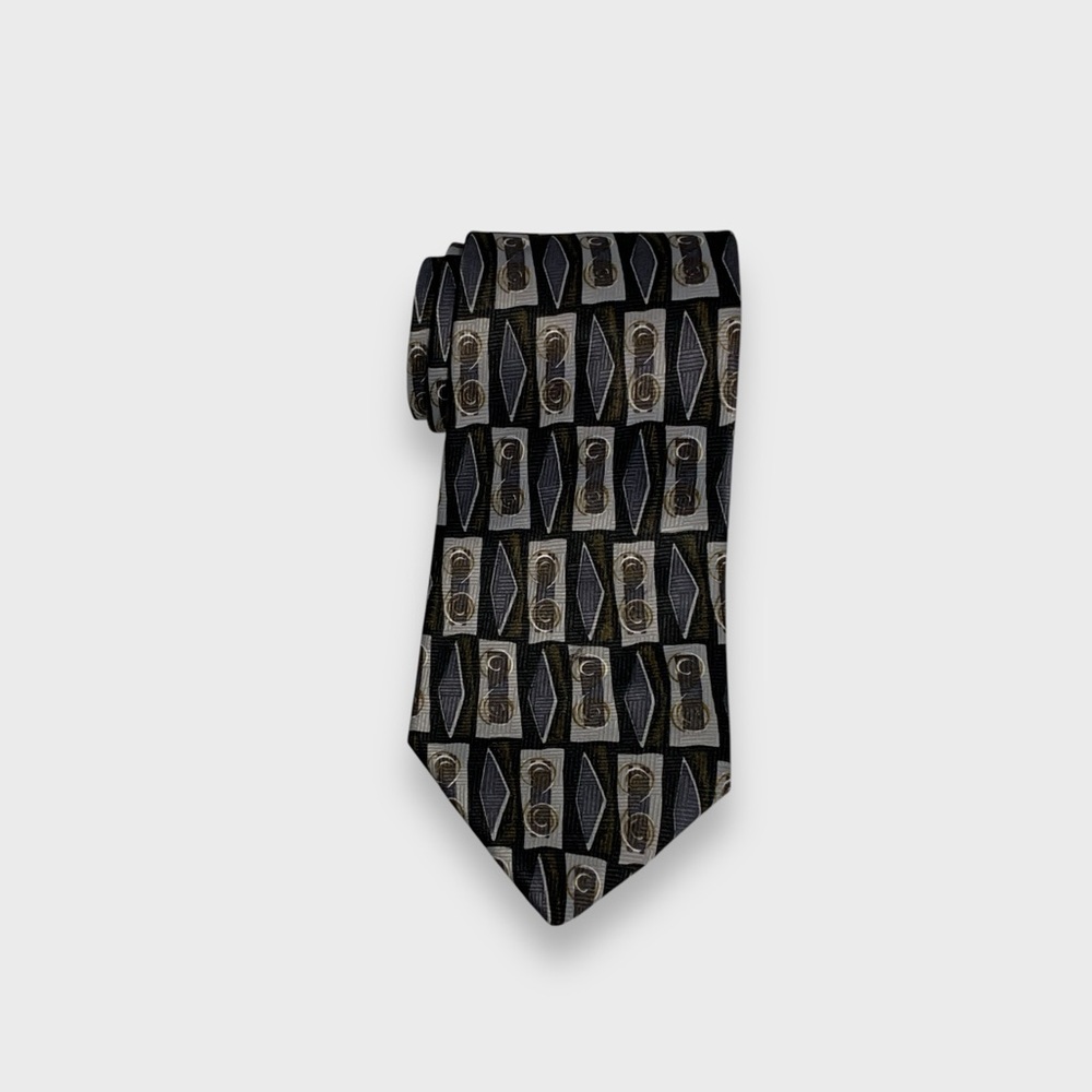 Vintage Christian Dior Monsieur Tie In Grey / Black